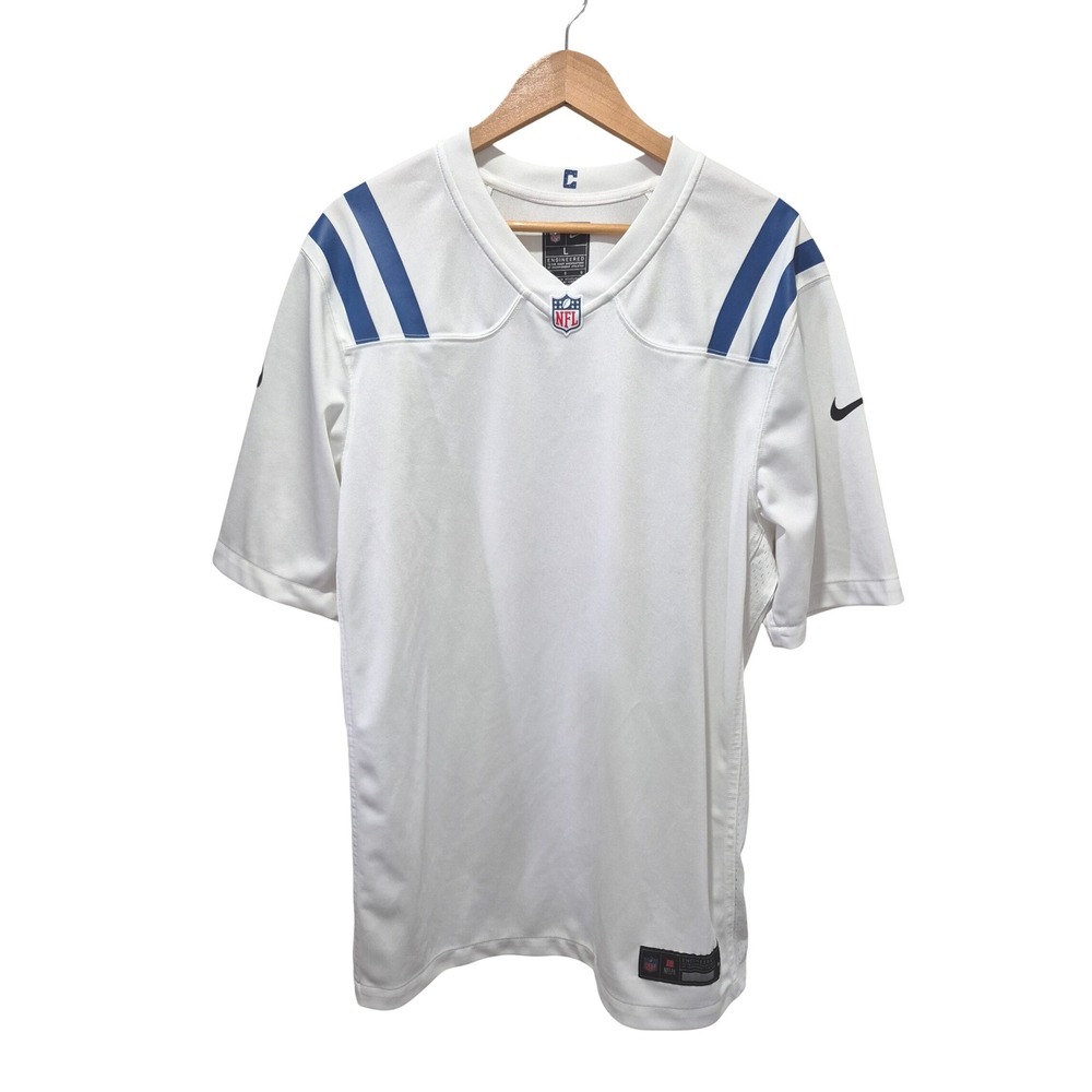 NWOT Nike NFL Indianapolis Colts Jersey Men's‎ Large White Blue Football